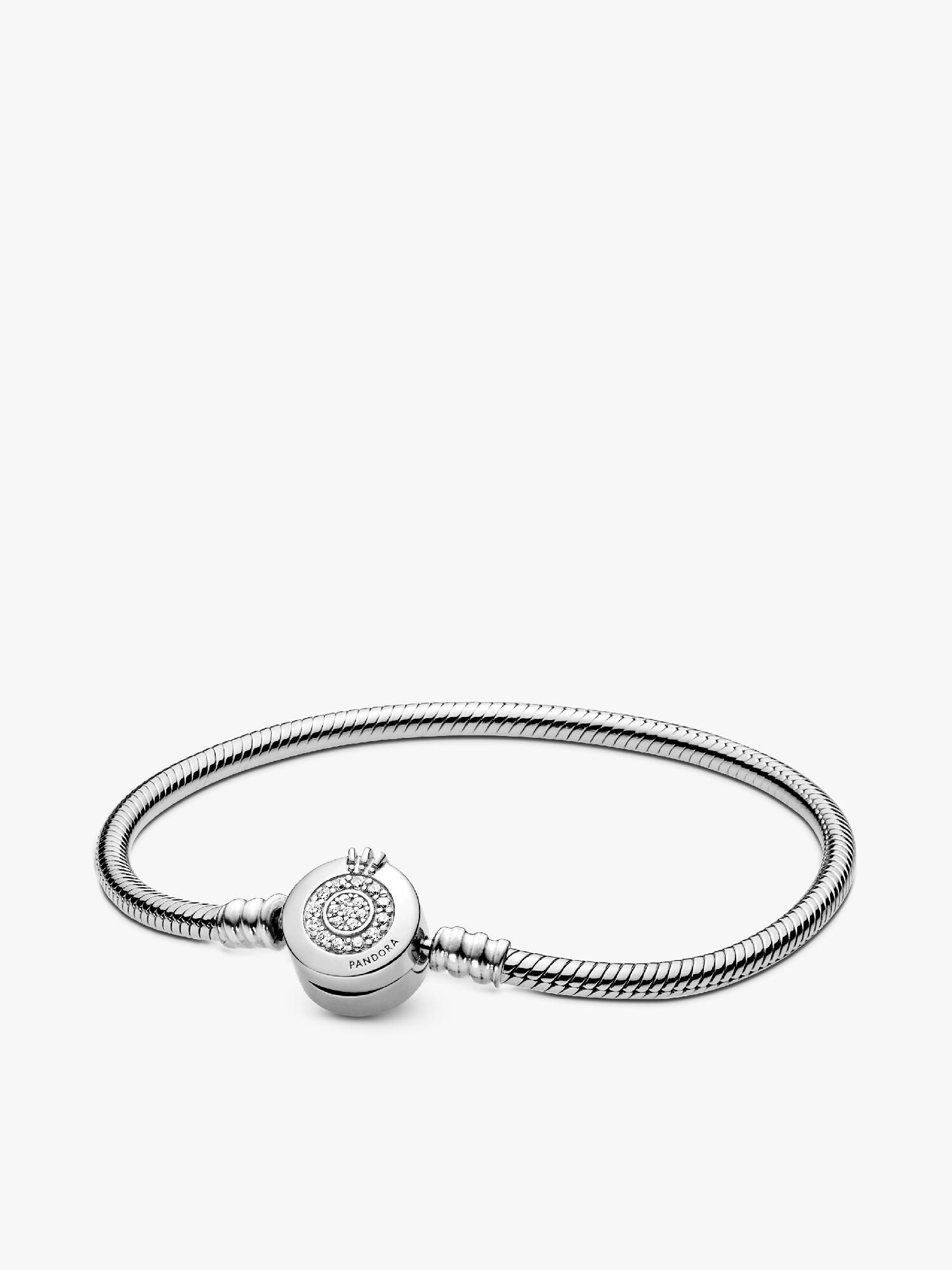 Sparkling Crown O Snake Chain Bracelet