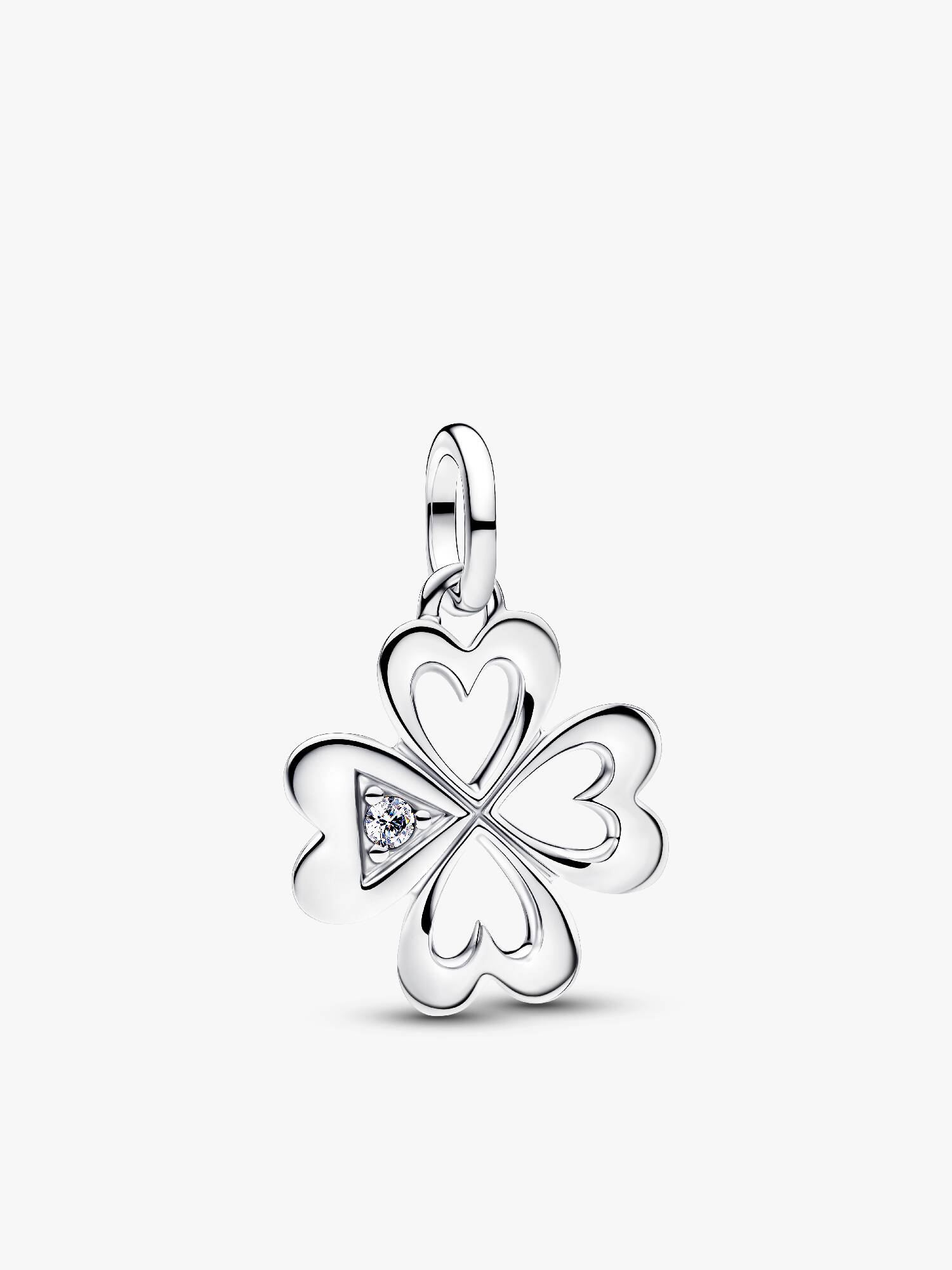 Heart Four-Leaf Clover Medallion Charm