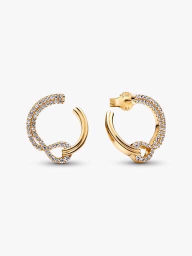 Pandora Infinite Lab-grown Diamond Pavé Open Circle Stud Earrings