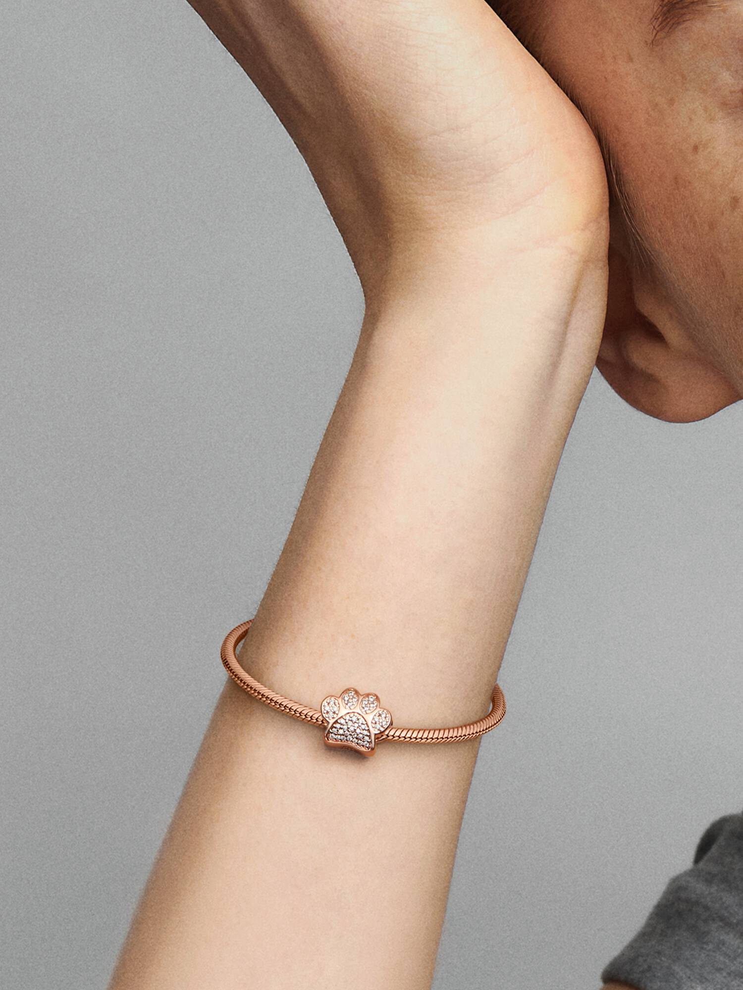 Sparkling Paw Print Charm