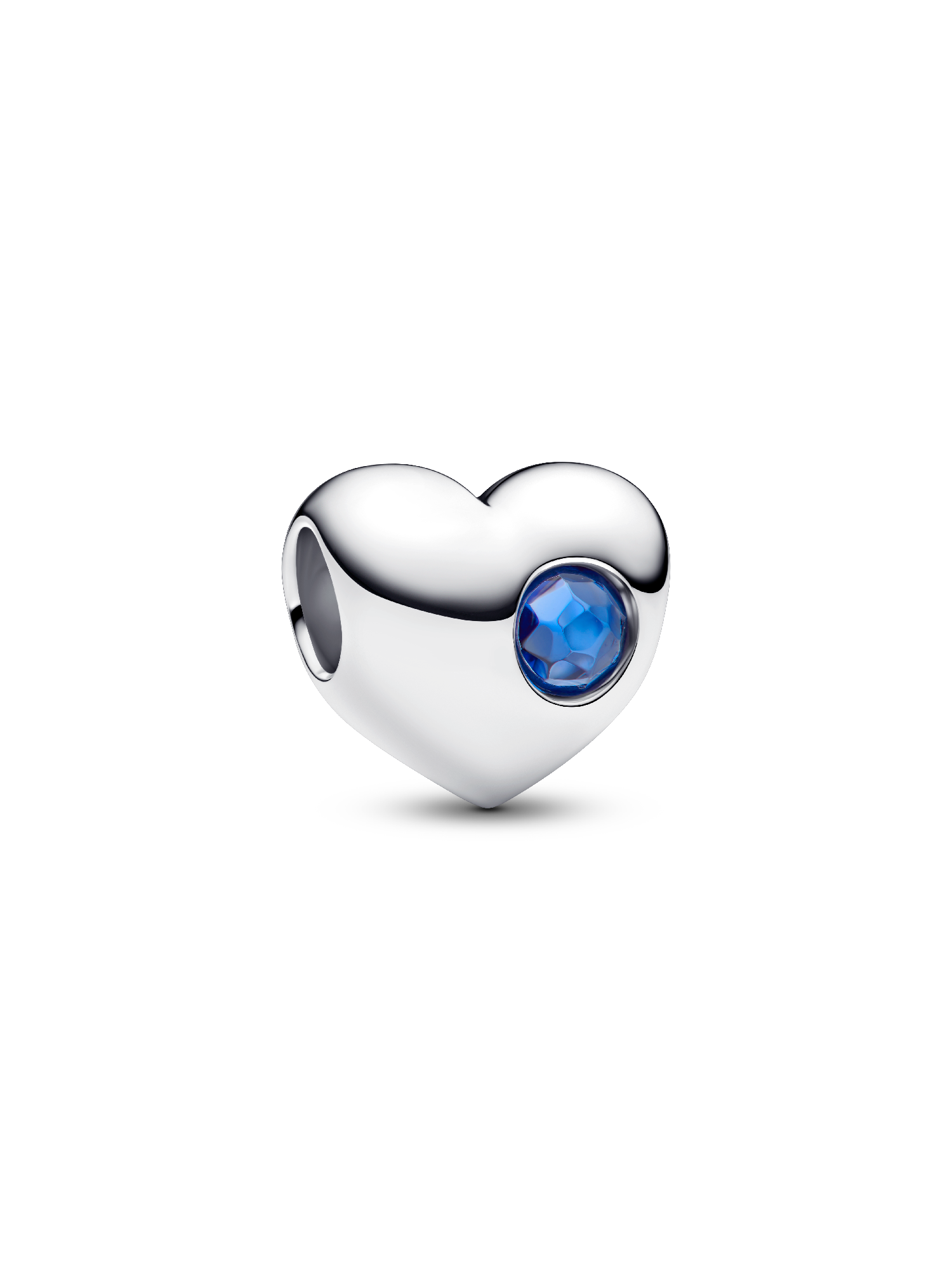 Engravable September Crystal Birthstone Heart Charm