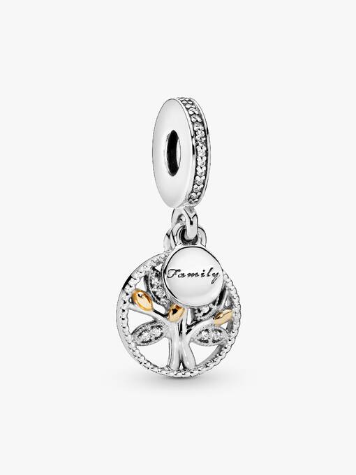 768661c01 Sparkling Family Tree Dangle Charm | Pendant | Two-tone | Pandora AU