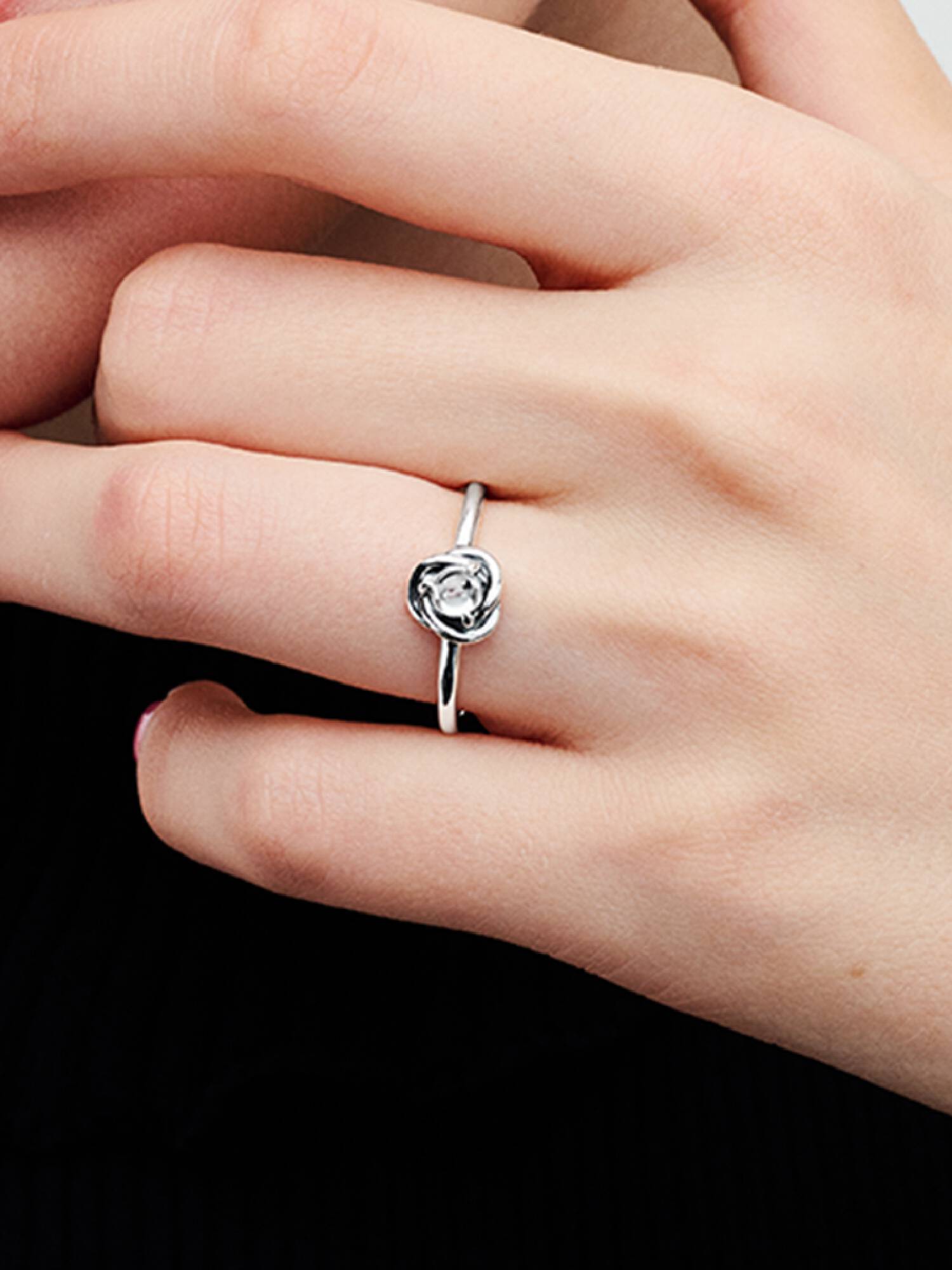 April Crystal Birthstone Eternity Circle Ring