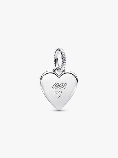 Sterling Silver Engravable Heart Tag Pendant