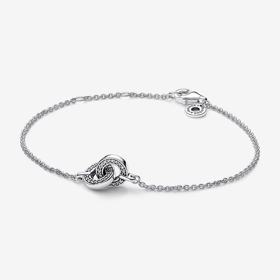 Pandora Signature Intertwined Pavé Chain Bracelet image number 0