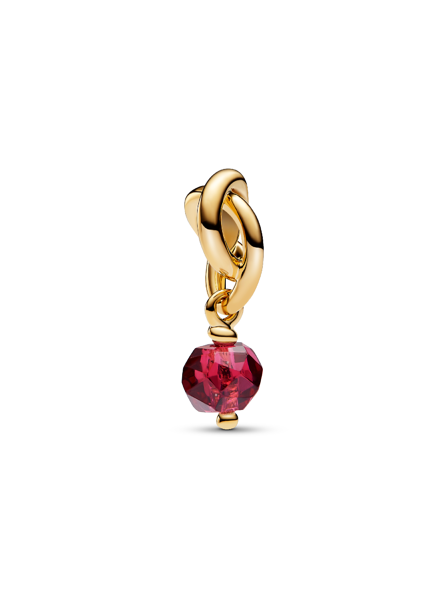 July Crystal Birthstone Eternity Circle Dangle Charm