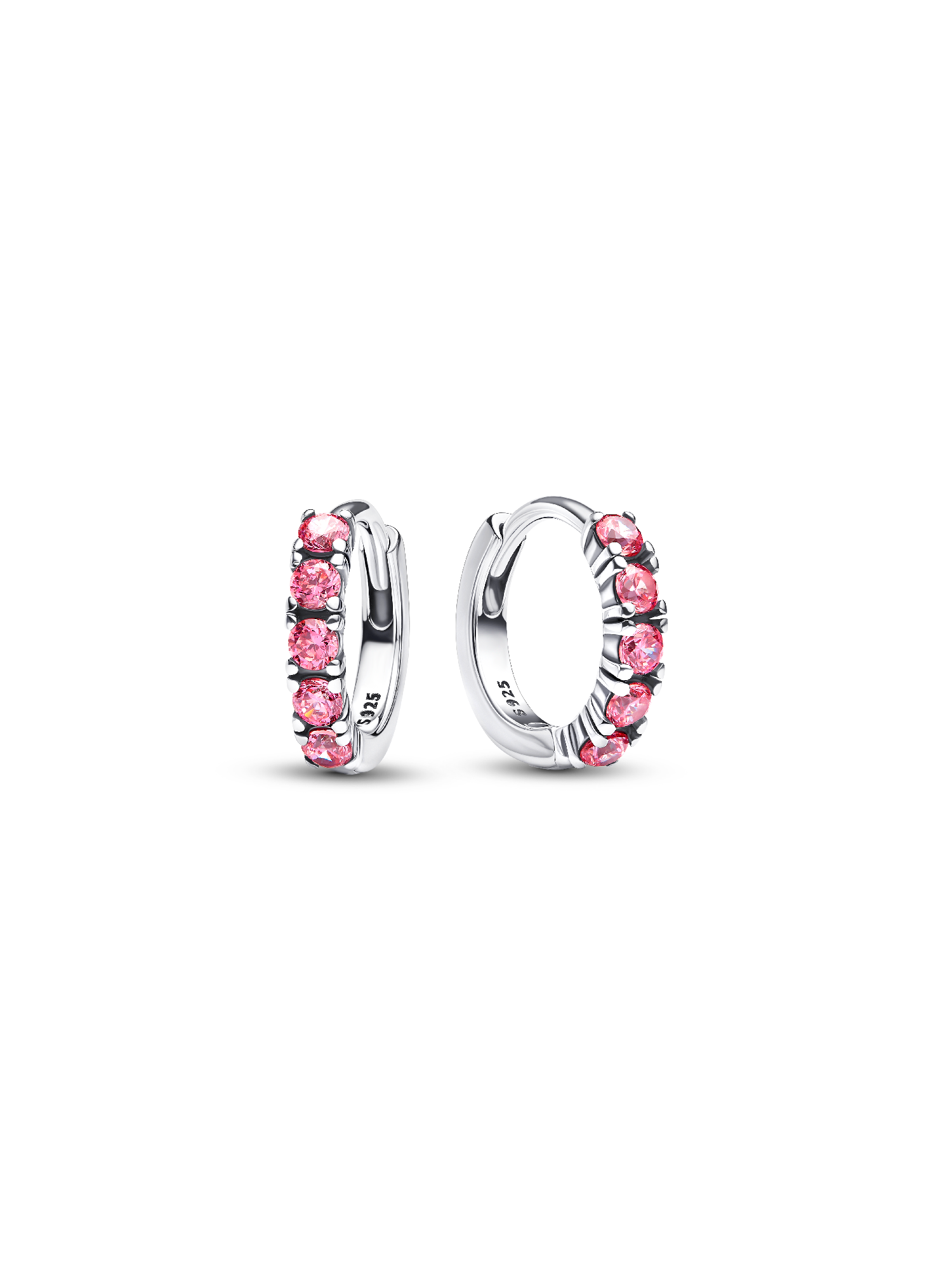 Pink Huggie Earrings