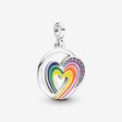 Pandora ME Rainbow Heart of Freedom Medallion Charm