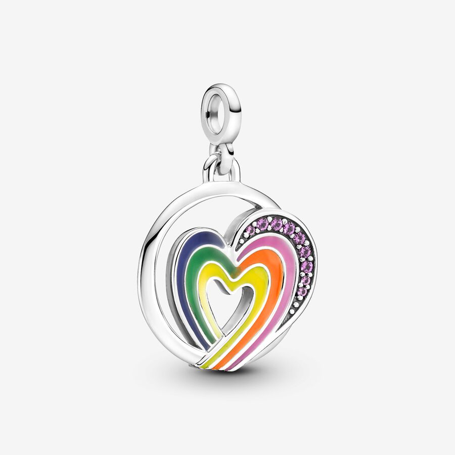 Pandora ME Rainbow Heart Medallion image number 0