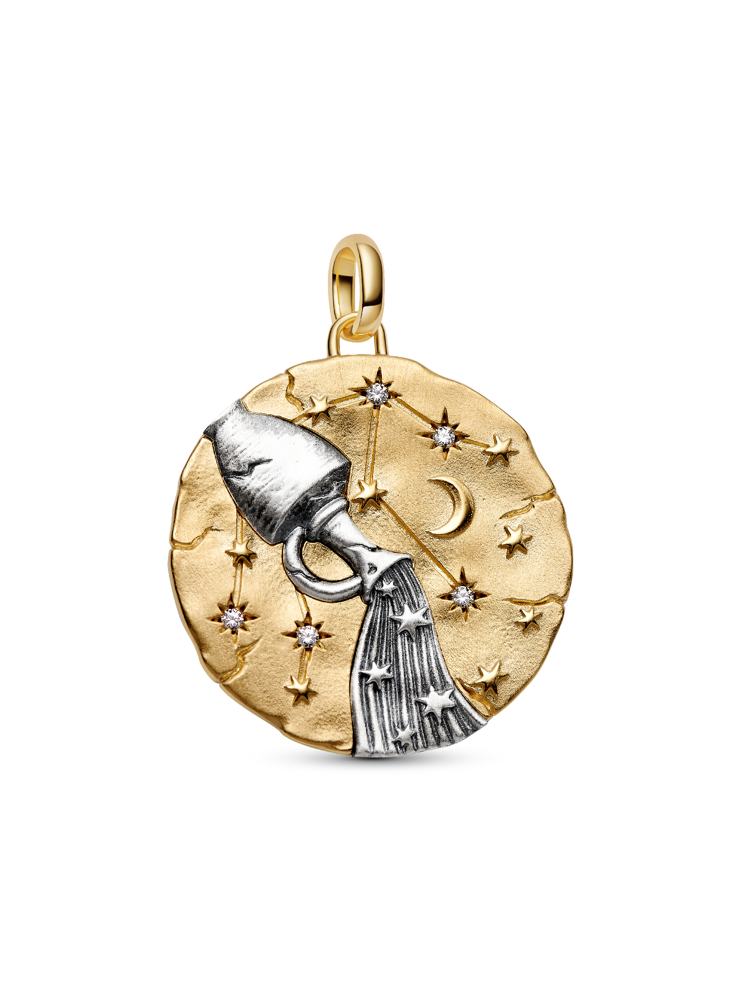 Aquarius Zodiac Oversized Talisman Charm