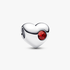 Engravable January Crystal Birthstone Heart Charm Engravable January Crystal Birthstone Heart Charm