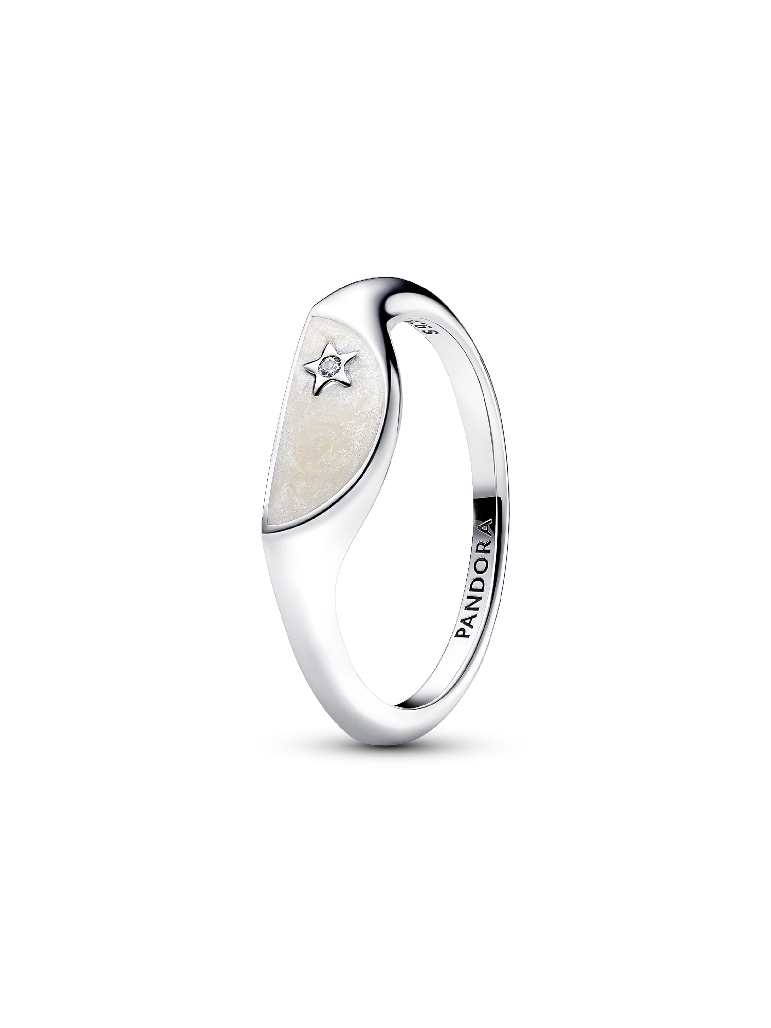 Halved Enamel Signet Ring