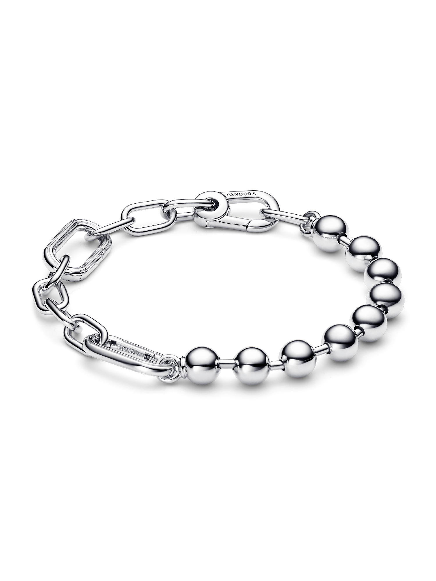 Metal Bead & Link Chain Bracelet
