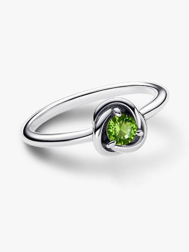 August Crystal Birthstone Eternity Circle Ring