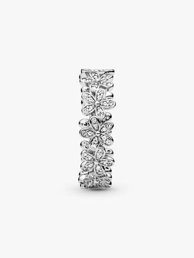 Sterling Silver Daisy Flower Band Ring