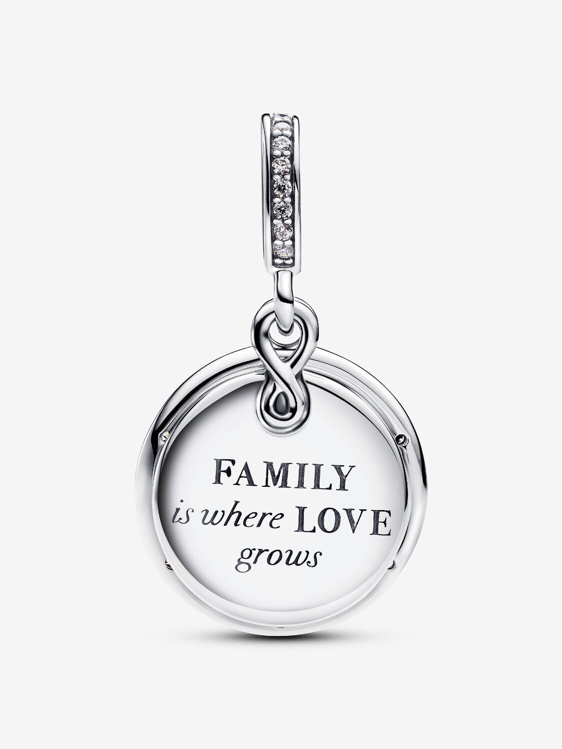 792201c01 Glow-in-the-dark Infinity Tree Double Dangle Charm | Sterling silver ...