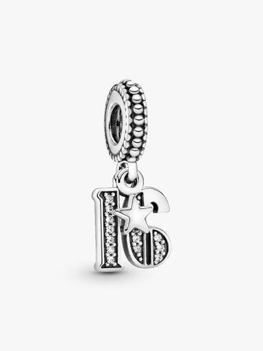 Sterling Silver Sweet 16 Birthday Dangle Charm