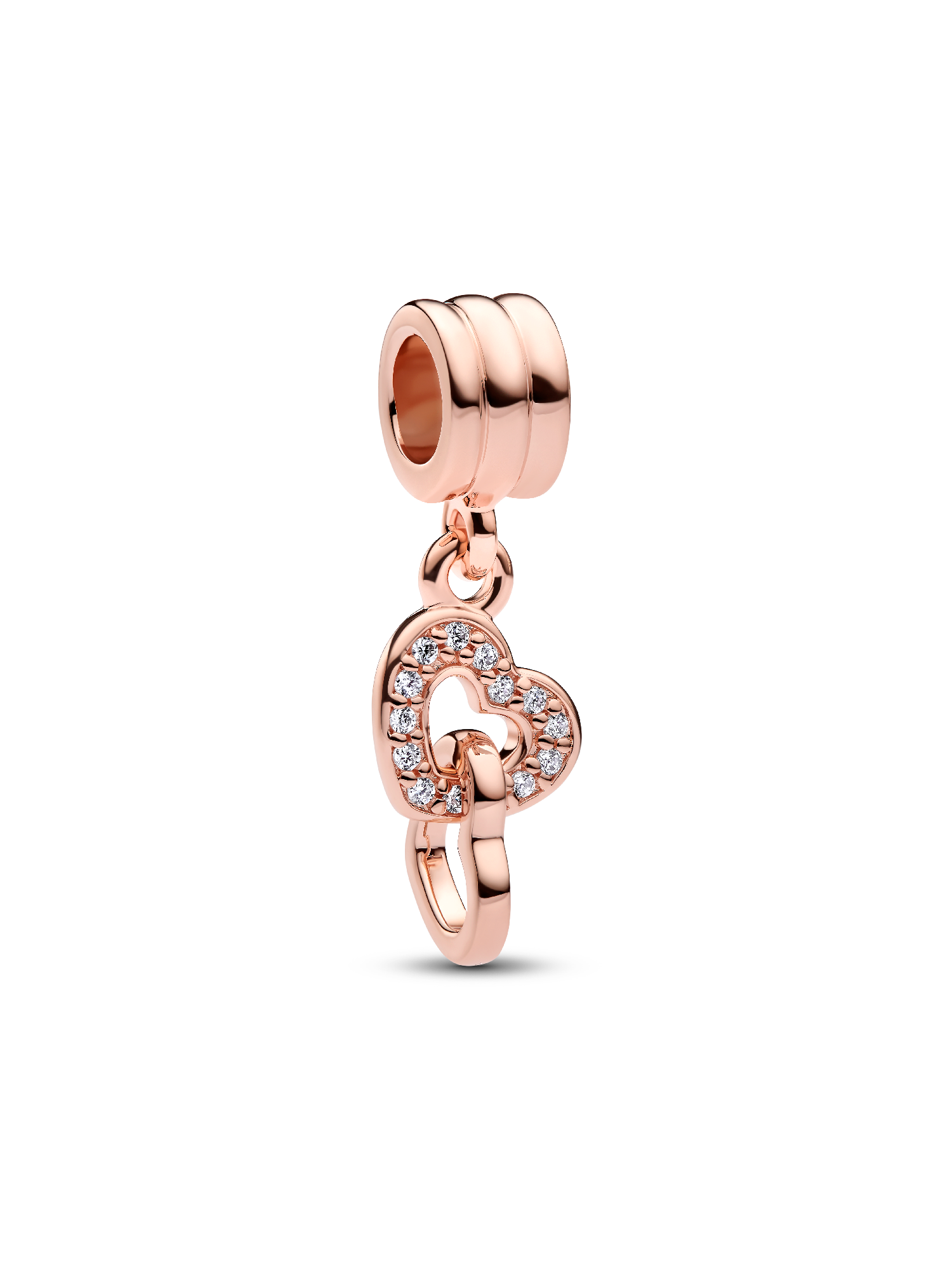 Interlocking Hearts Dangle Charm