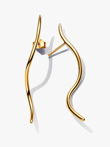 Organically Shaped Wire Stud Earrings