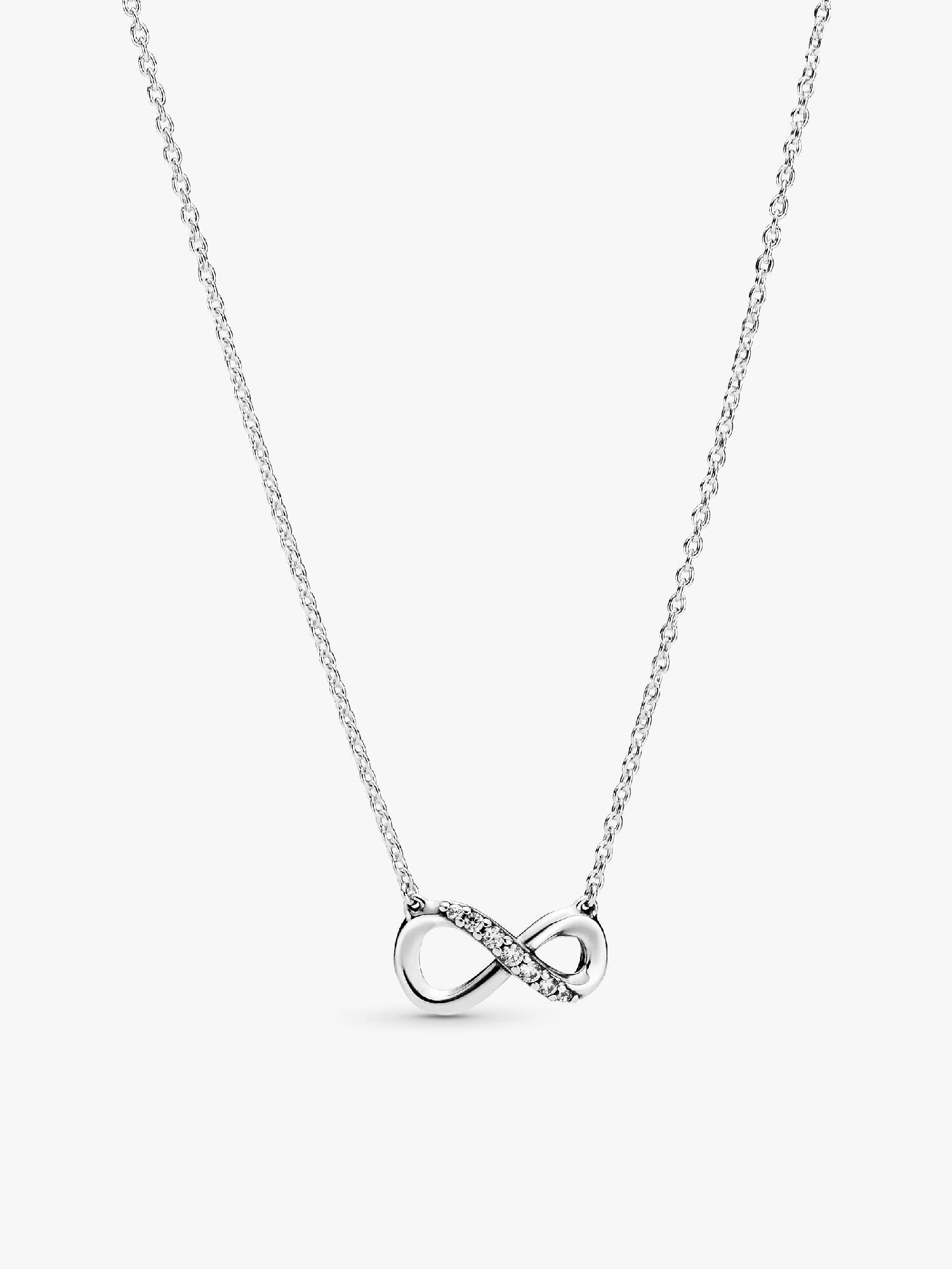 Sparkling Sterling Silver Infinity Collier Necklace
