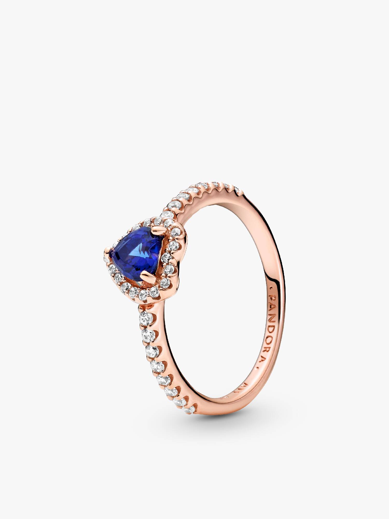 Sparkling Blue Elevated Heart Ring