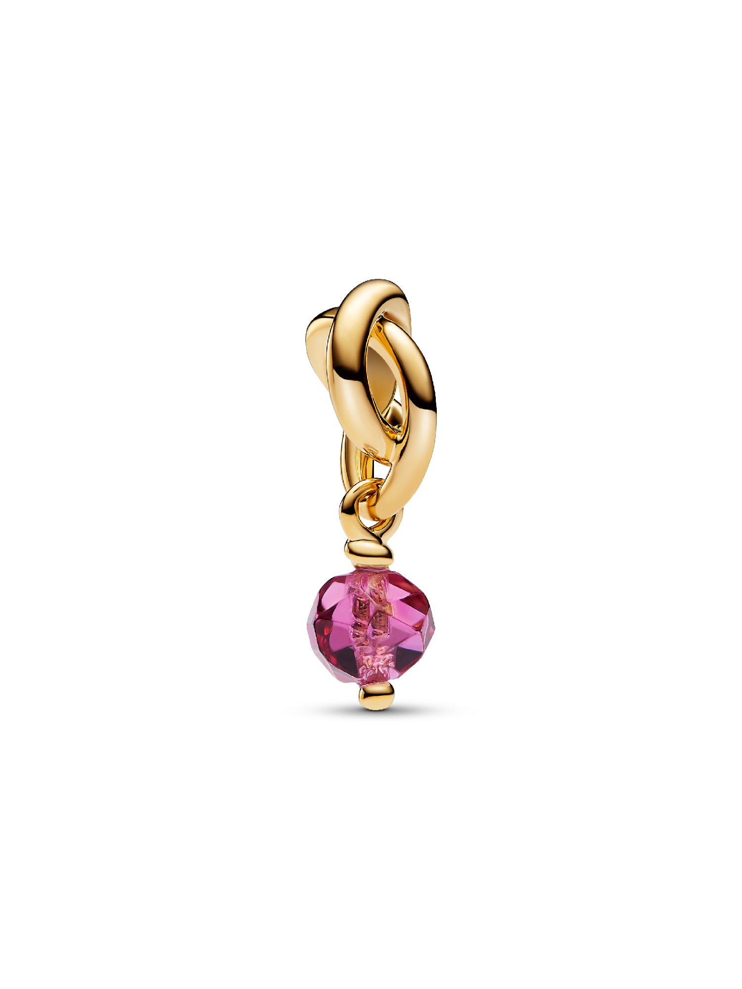October Crystal Birthstone Eternity Circle Dangle Charm
