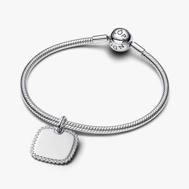 Peach PRC Heavy Petal Engraved Charm