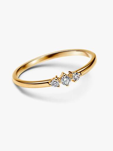 Pandora Era Lab-Grown Diamond Triple Stone Ring